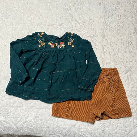 Tu Kids Corduroy Fall Outfit Size 2/3 - Picture 3 of 7